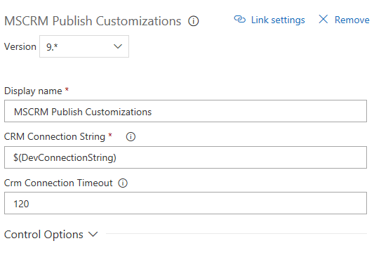 Publish Customization Section