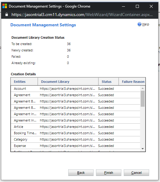 Folders are created on SharePoint site