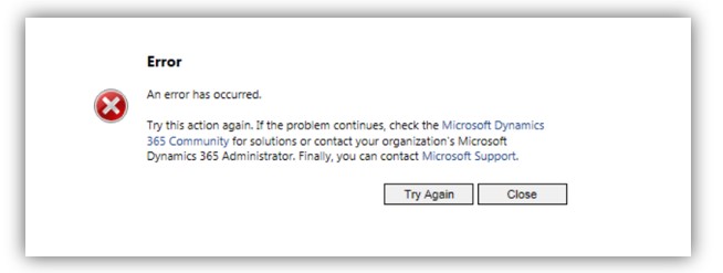 Dynamics 365 Reports – Open Link Error